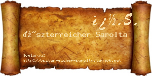 Öszterreicher Sarolta névjegykártya